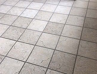 Clean tile flooring